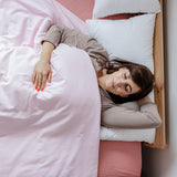 Originele therapiedeken - verzwaringsdeken met katoenen hoes in roze voor volwassenen