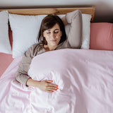 Originele therapiedeken - verzwaringsdeken met katoenen hoes in roze voor volwassenen