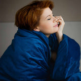 Originele therapiedeken - Gewichtsdeken met katoenen hoes in blauw voor volwassenen