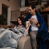 Originele therapiedeken - Gewichtsdeken met 4-seizoenen hoes in grijs voor volwassenen