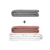 Original Therapiedecke - Gewichtsdecken Set für Erwachsene inklusive 2 Bezügen nach Wahl