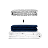 Original Therapiedecke - Gewichtsdecken Set für Erwachsene inklusive 2 Bezügen nach Wahl