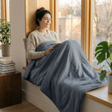 Originele therapiedeken - Gewichtsdeken met katoenen hoes in staalblauw voor volwassenen