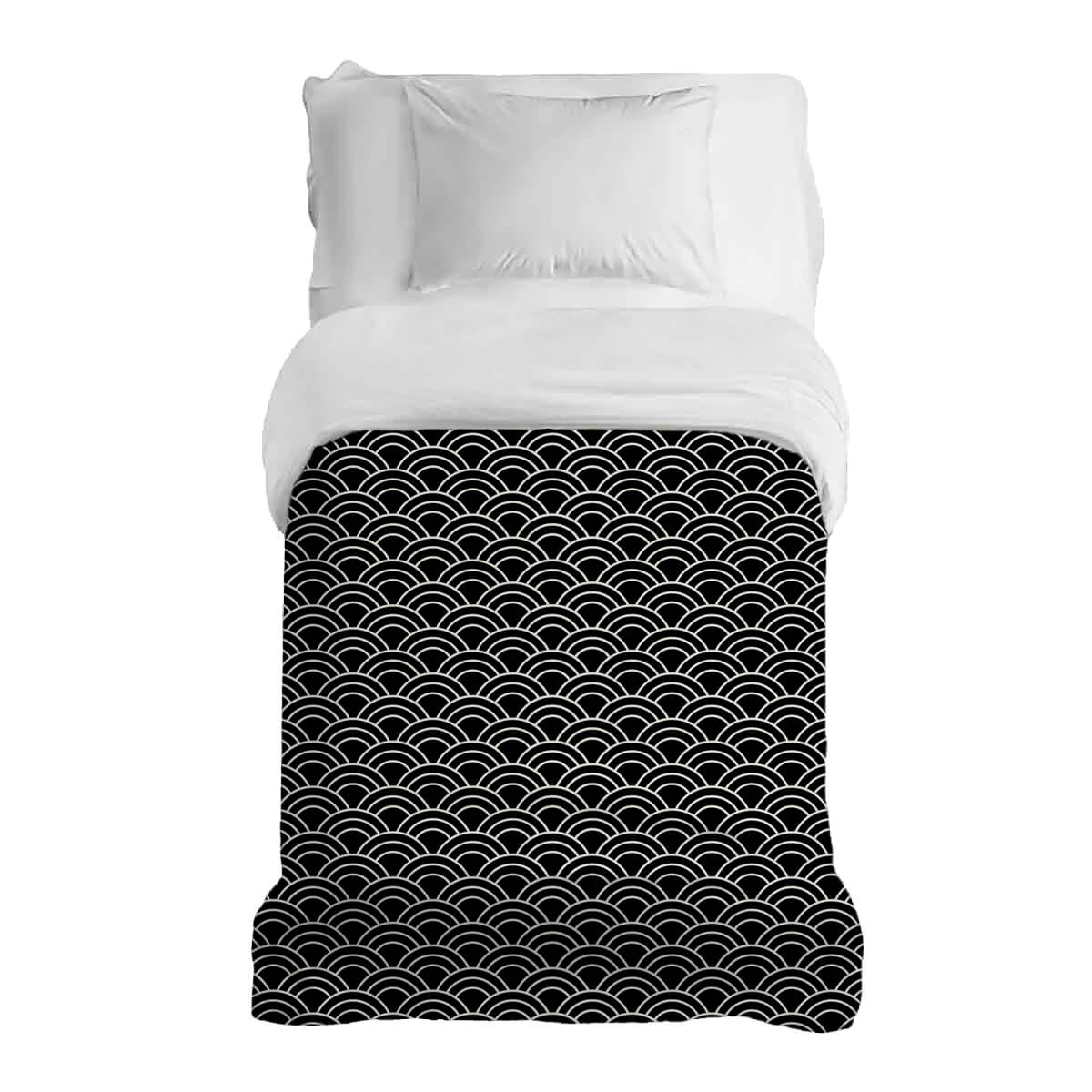 Originele therapiedeken - katoenen hoes zwart wit bogen