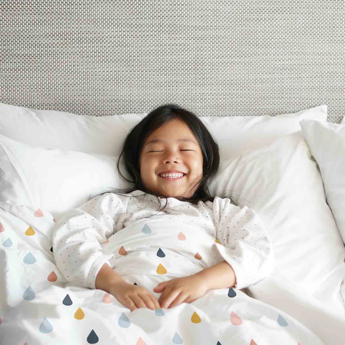 Therapiedekens beddengoedset met kleurrijke druppels