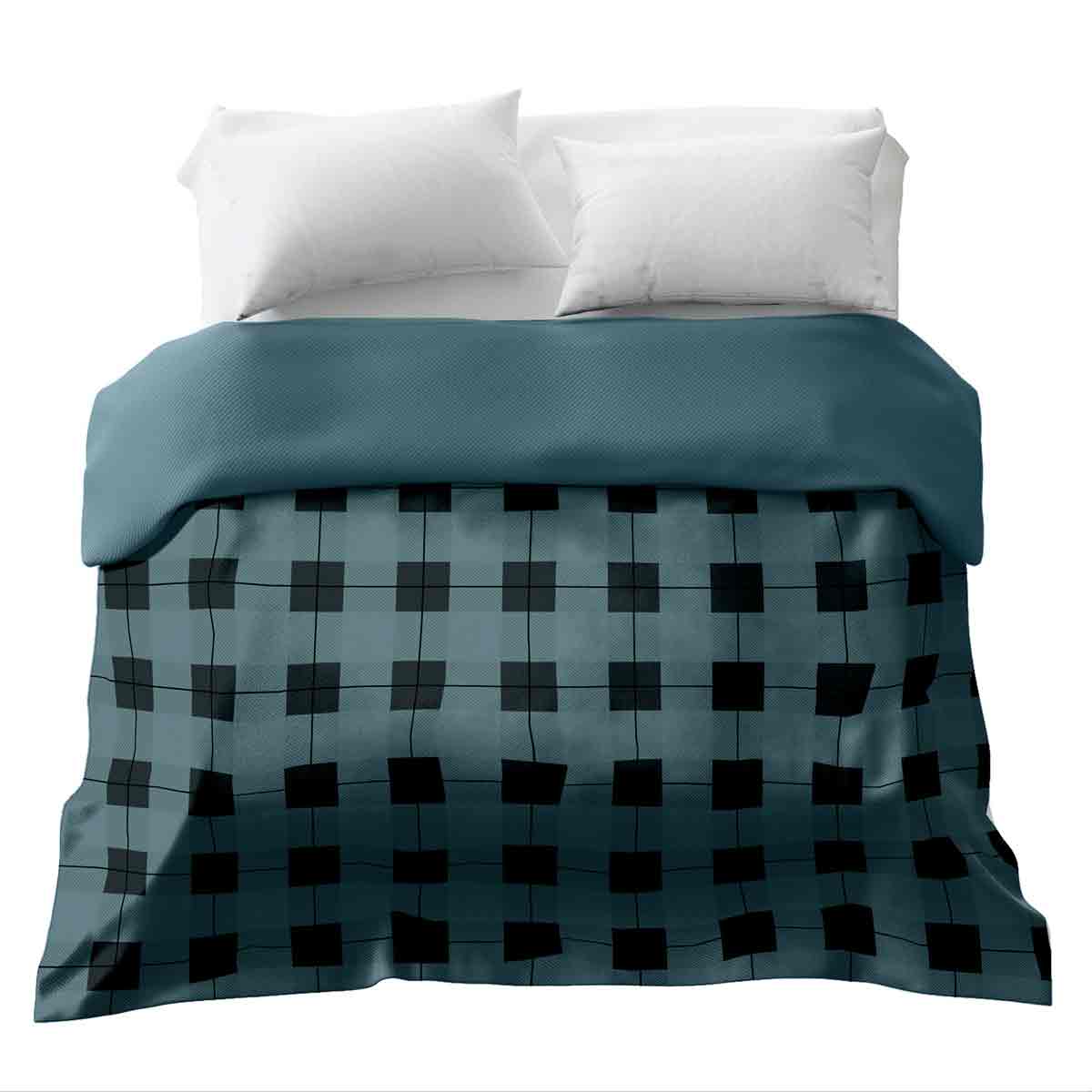 Originele therapiedeken - katoenen hoes in zwart blauw