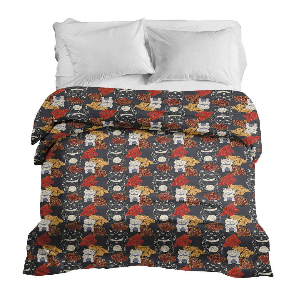 Original Therapiedecke - Baumwollbezug Winkekatze