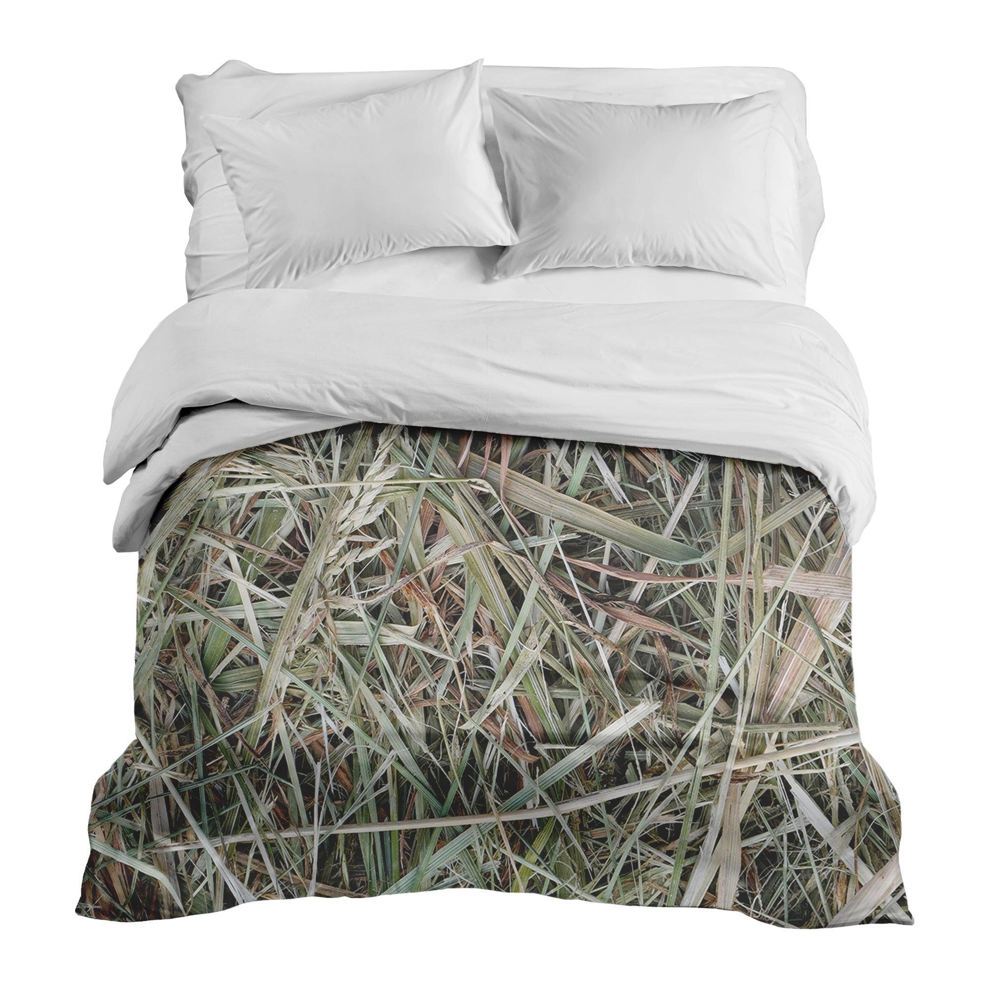 Originele therapiedeken - katoenen hoes wit met stro