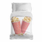 Originele therapiedeken - katoenen hoes wit met popcorn