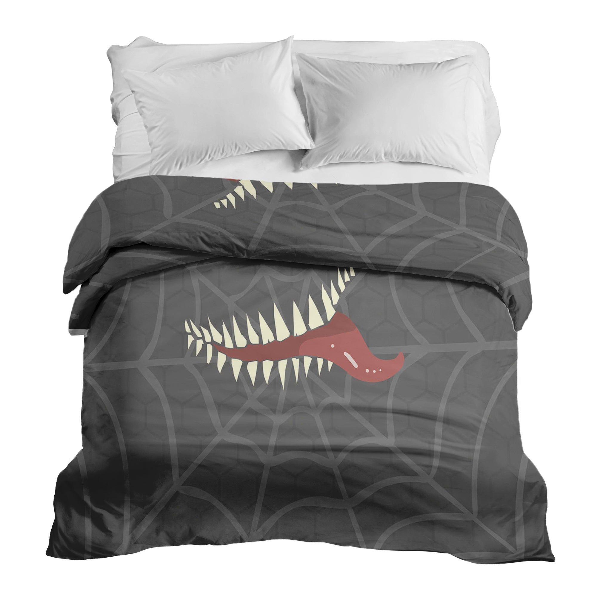 Original Therapiedecke - Baumwollbezug Grau Spinnennetz