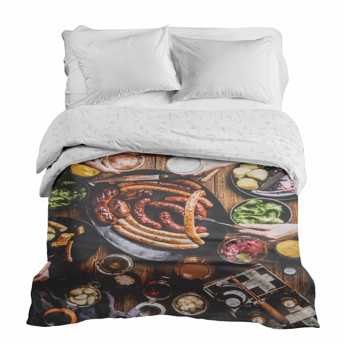 Originele therapiedeken - katoenen hoes met worstbord