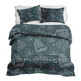 Therapiedekens beddengoedset met schepen