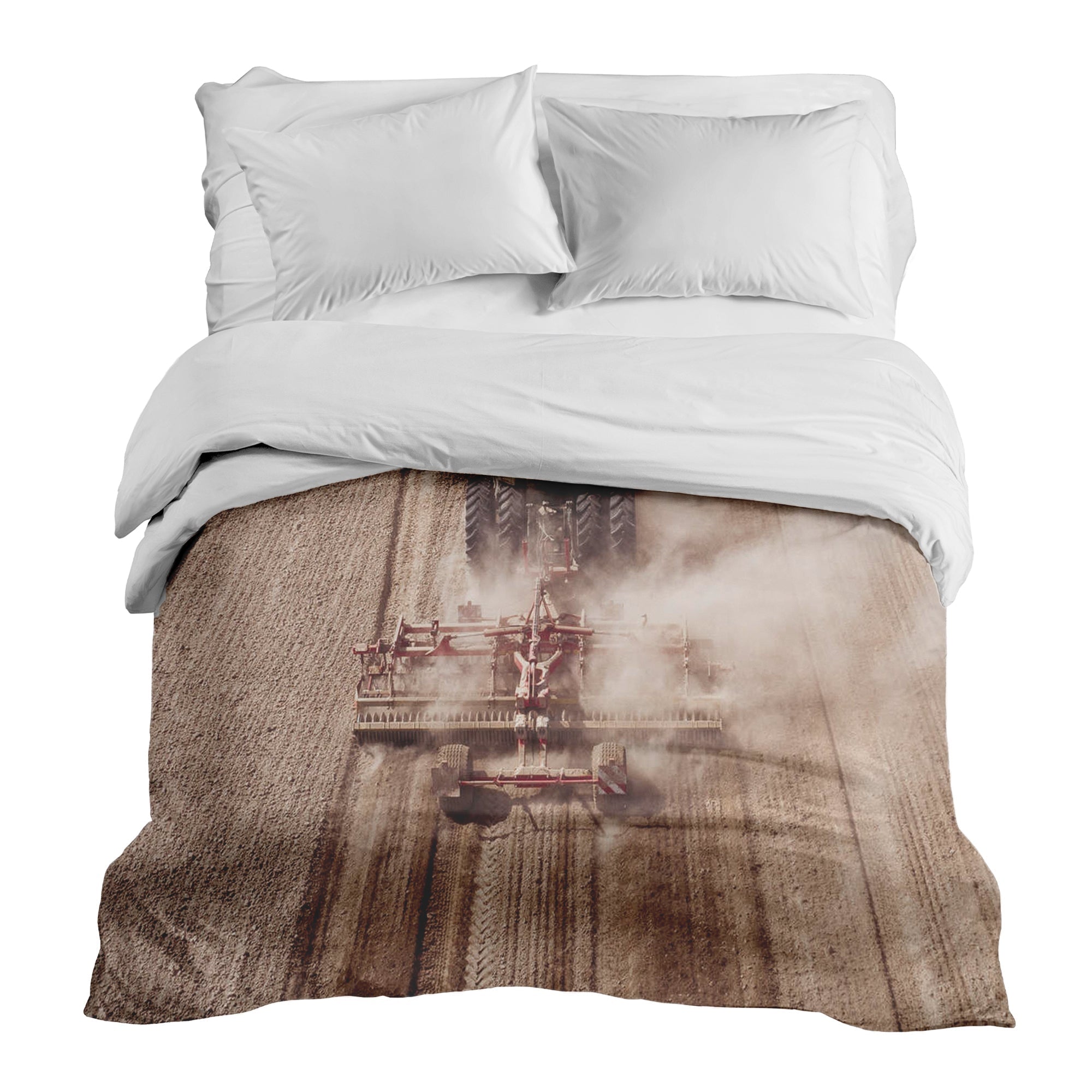 Originele therapiedeken - katoenen hoes tractor in stof