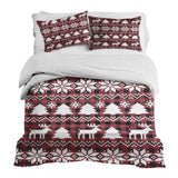 Therapiedekens beddengoedset ruit met kerstmotieven
