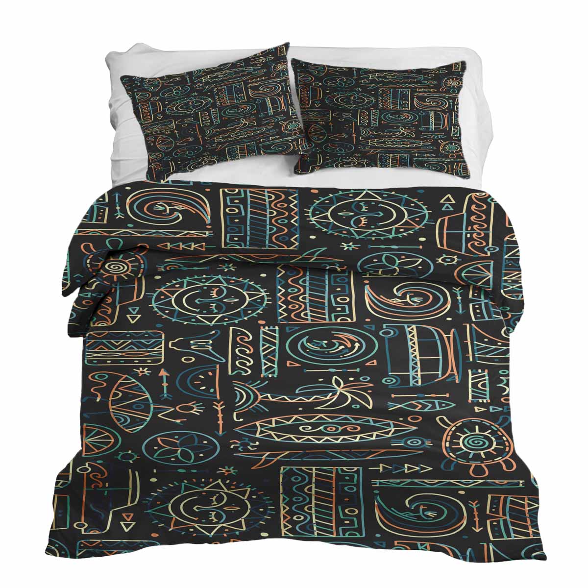 Therapiedekens beddengoedset met groen Hawaii-patroon