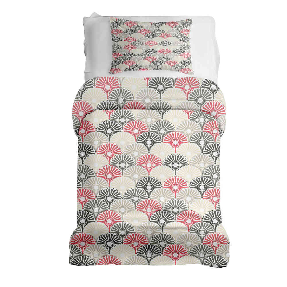 Original Therapiedecke - Baumwoll Bettwäsche Set bunte abstrakte Blumen