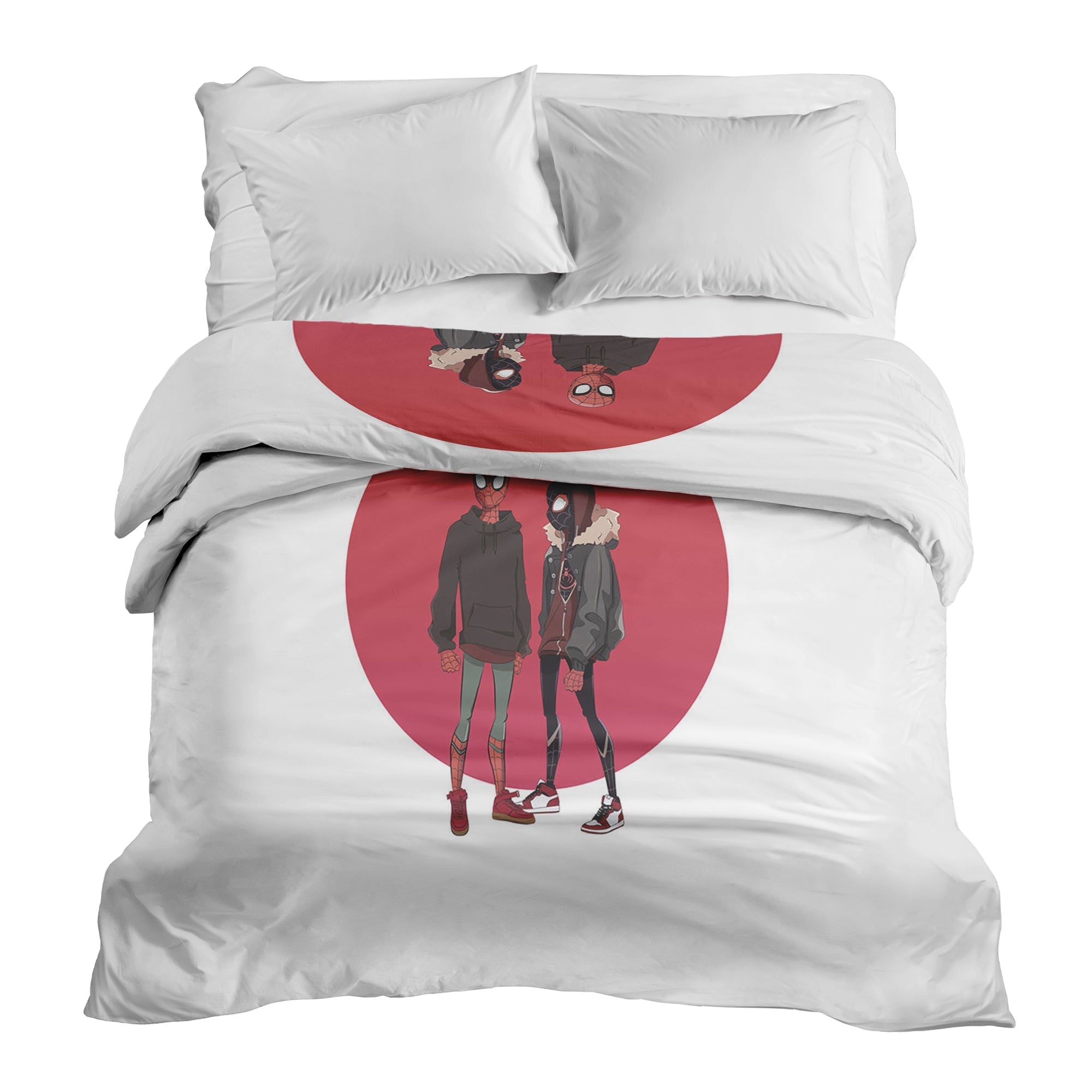 Originele therapiedeken - katoenen hoes wit met Spiderman