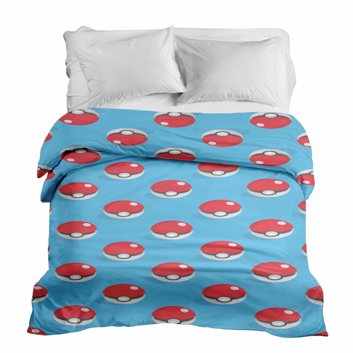 Originele therapiedeken - lichtblauwe katoenen hoes met Pokemon