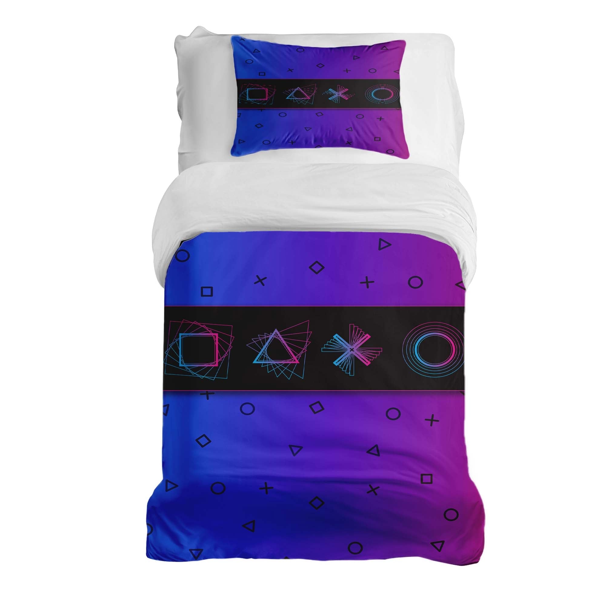 Therapiedekens Beddengoed Set Paars met Vormen