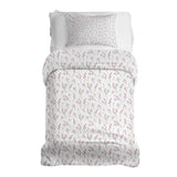 Therapiedekens beddengoed set wit met delicate rozen