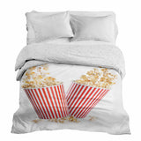 Originele therapiedeken - katoenen hoes wit met popcorn