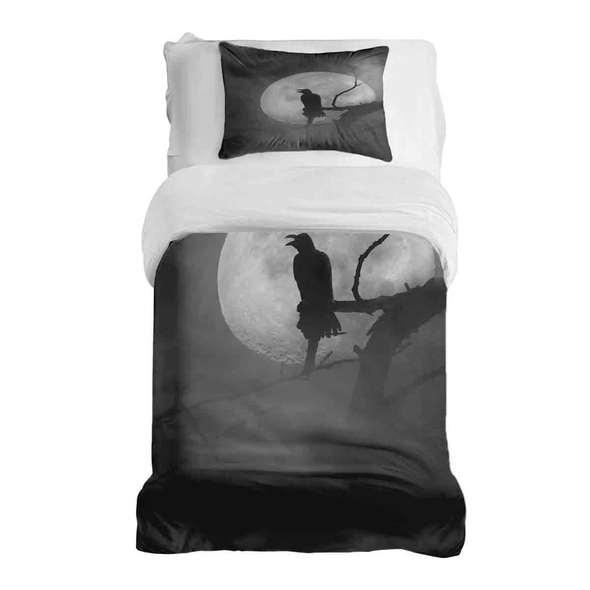Original Therapiedecke - Baumwoll Bettwäsche Set Rabe im Mondlicht