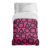 Originele therapiedeken - katoenen hoes Pink Squid