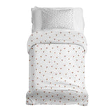 Therapiedekens beddengoed set wit met hartjes
