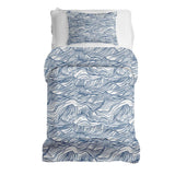 Therapiedekens Beddengoed Set Golven in Blauw