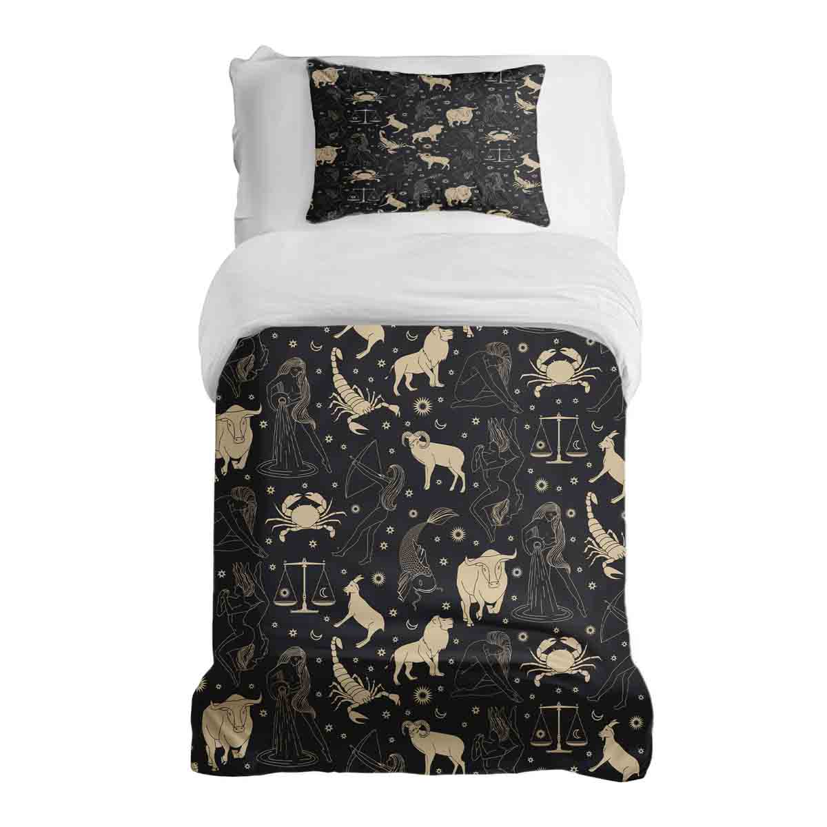 Therapiedekens Beddengoed Set Zwart Sterrenbeelden