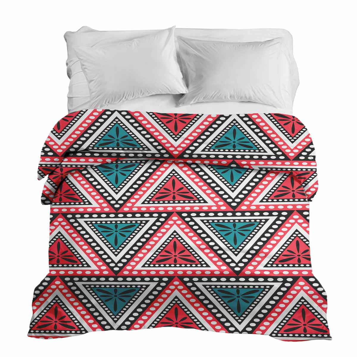 Original Therapiedecke - Baumwollbezug mit bunten Dreiecken