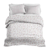 Therapiedekens beddengoed set wit met delicate rozen