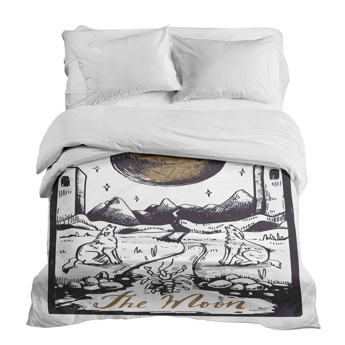 Originele therapiedeken - katoenen hoes Wolf en Maan