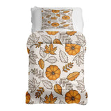 Therapiedekens Beddengoed Set Wit met Blad en Pompoen