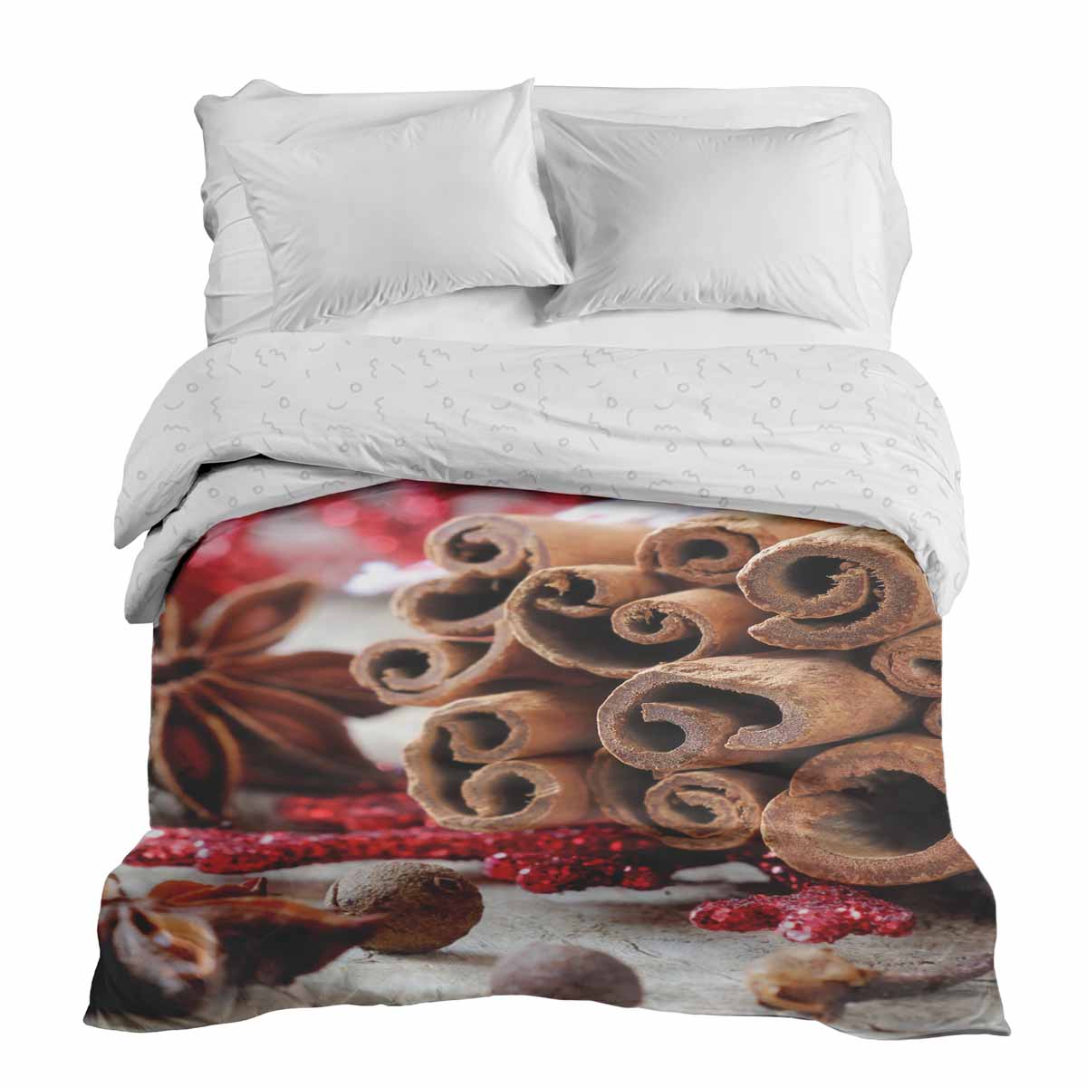 Originele therapiedeken - katoenen hoes met kaneelstokjes