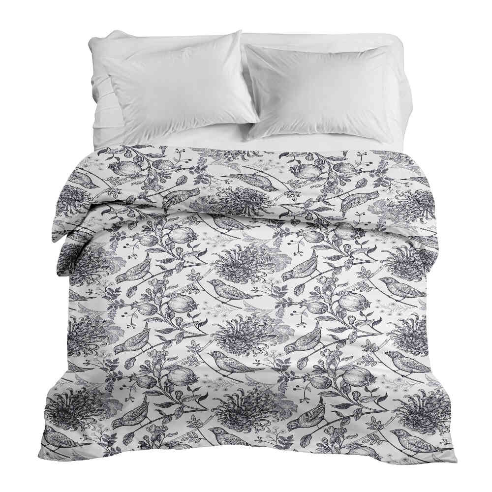 Original Therapiedecke - Baumwollbezug Grau Frühling