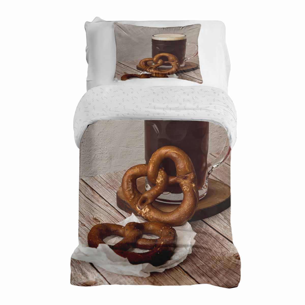 Therapiedekens beddengoedset met pretzels