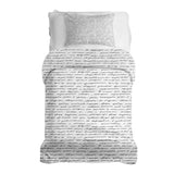 Therapiedekens beddengoedset wit met opschrift