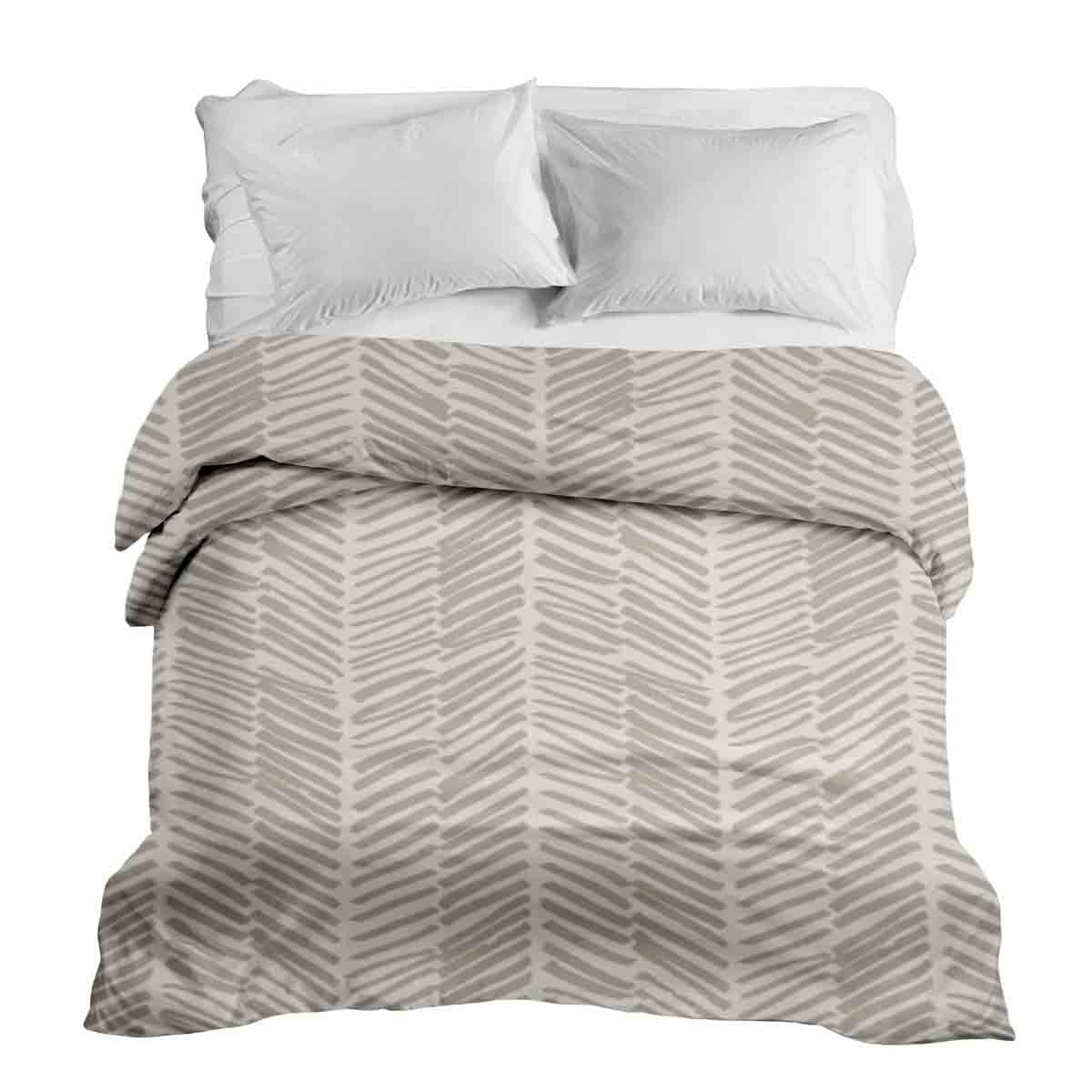 Original Therapiedecke - Baumwollbezug Beige mit Streifen