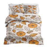 Therapiedekens Beddengoed Set Wit met Blad en Pompoen