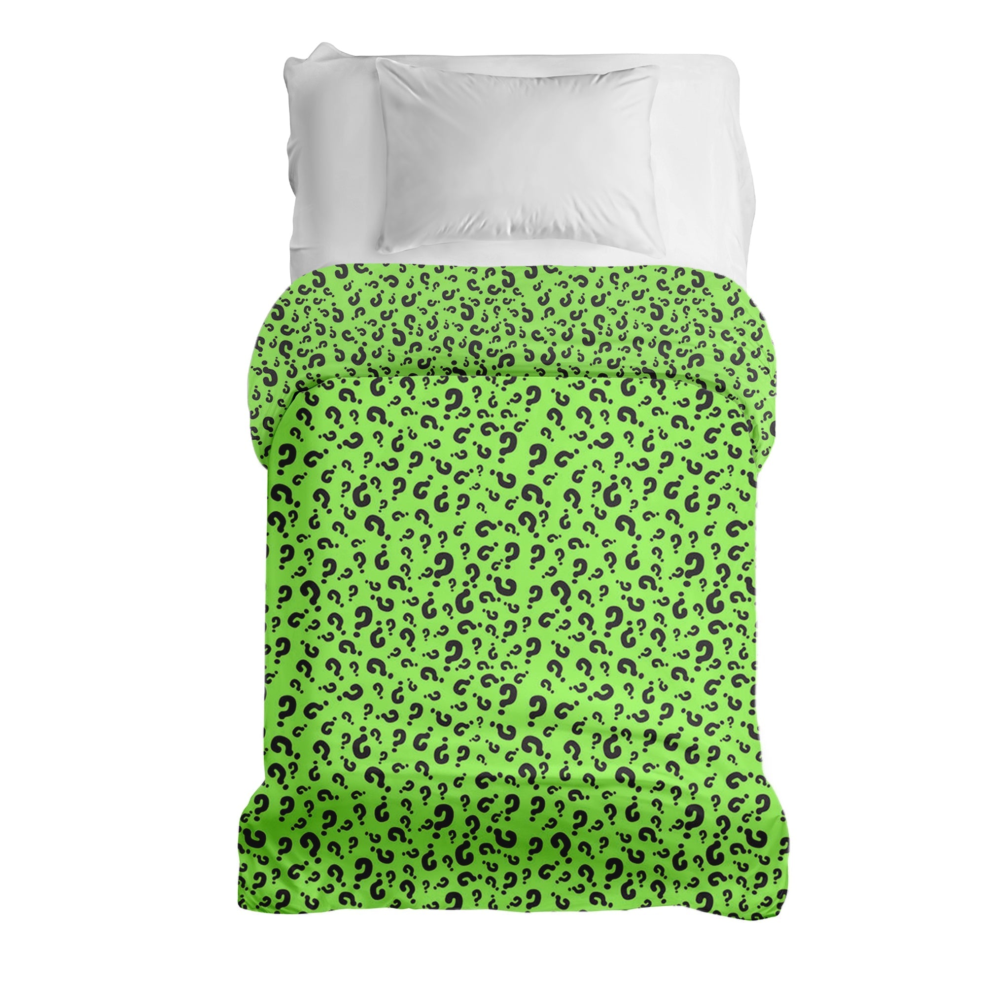 Original Therapiedecke - Baumwollbezug Hellgrün mit Fragezeichen