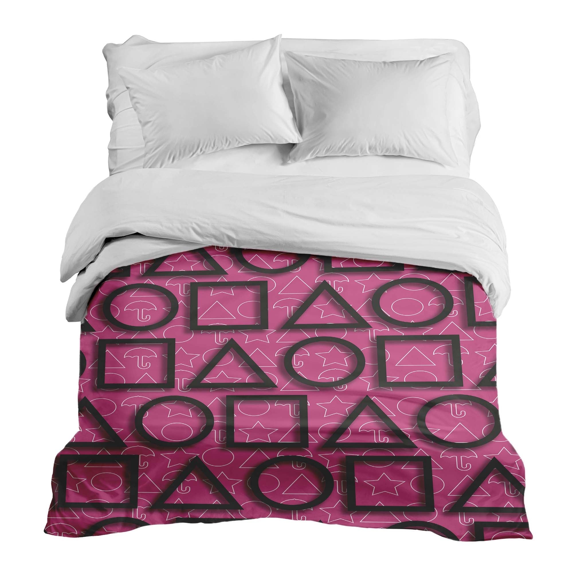 Originele therapiedeken - katoenen hoes Pink Squid