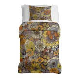 Therapiedekens beddengoed set gele bloemen