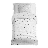 Therapiedekens beddengoedset wit met verspreide stippen