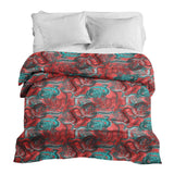Originele therapiedeken - katoenen hoes abstract rood