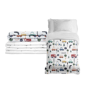 Originele therapiedeken - Auto's verzwaringsdeken met katoenen hoes voor kinderen