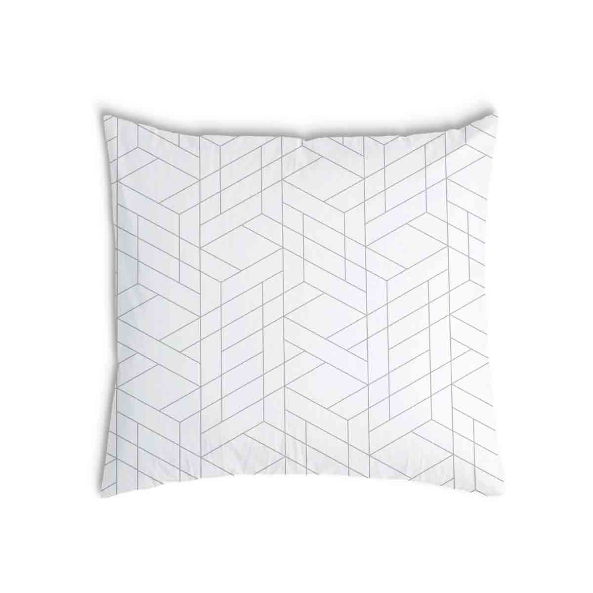 Gezondheidskussen wit met geometrisch patroon