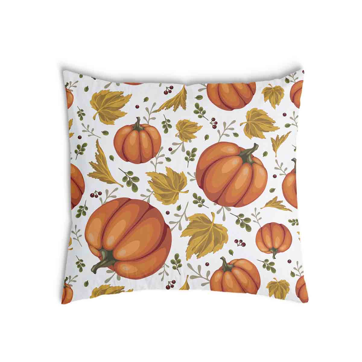 Gezondheidskussen wit met grote pompoenen
