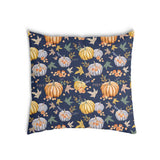 Gezondheidskussen blauw met pompoenen