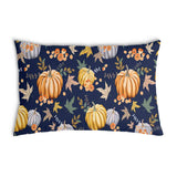Gezondheidskussen blauw met pompoenen